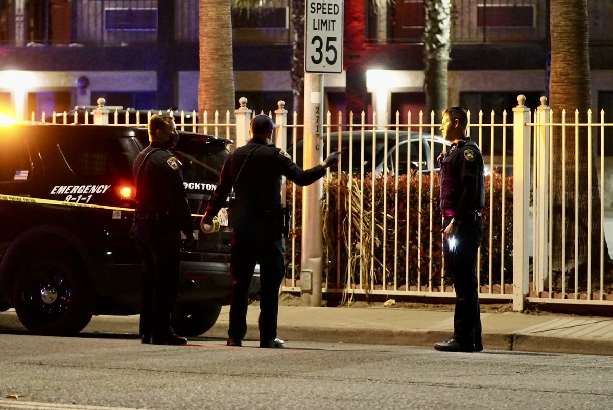 Stockton Police investigates a shooting on Fremont Street. Two people were taken to the hospital.  