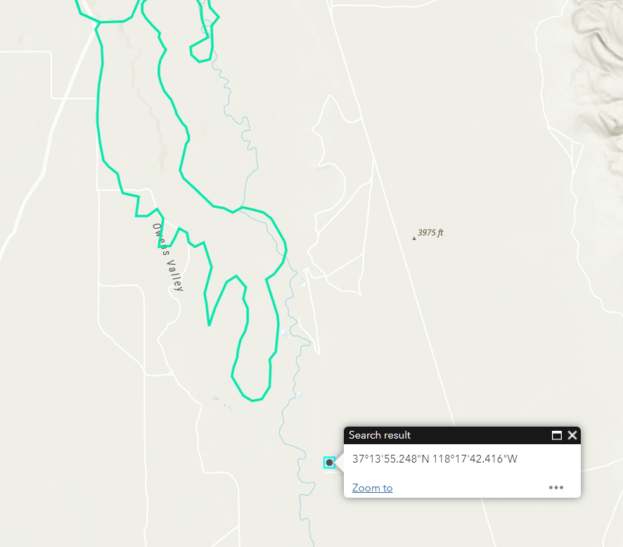 AirportFire (Bishop, Inyo Co) - Another updated fire perimeter has popped up in the last couple hours, putting it within 1/2 mile of the Caltech Observatory (coordinates in first image), resources are there for structure protection. The fire is approx 8.5 miles end to end