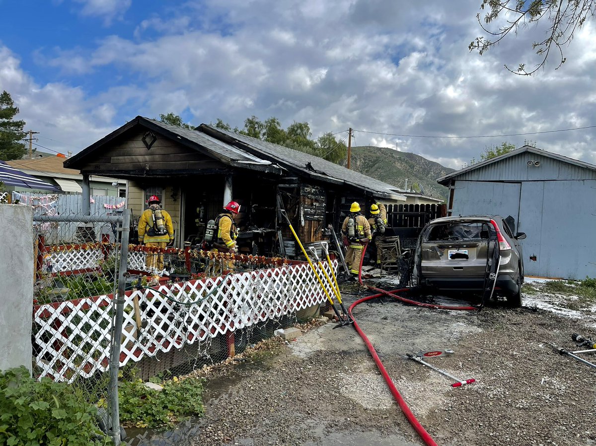 StructureFire Piru:  @VCFD units made quick work of a house fire in Piru this morning in the 400 block of River St.  3 adults and 2 minors displaced.  One dog still unaccounted for.  Cause remains under investigation. No injuries to FF's or civilians