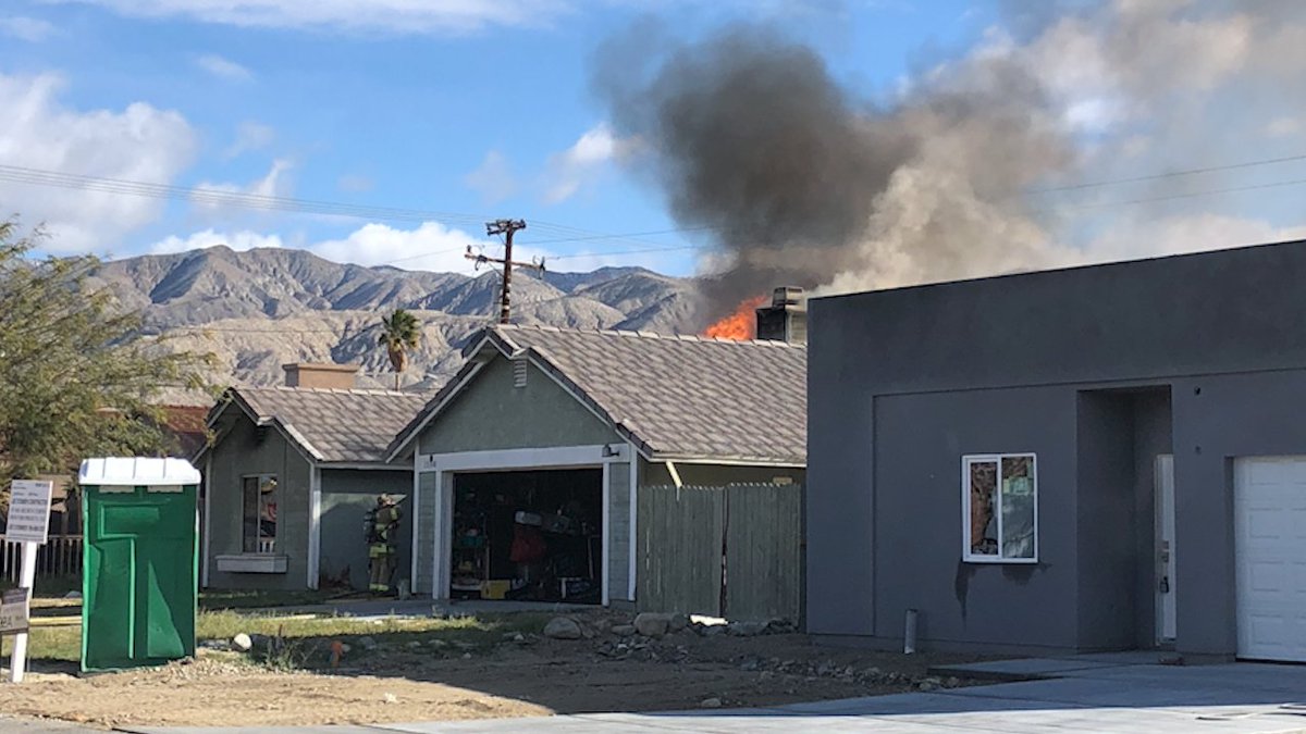 Firefighters put out a house fire in Desert Hot Springs that broke out this morning.