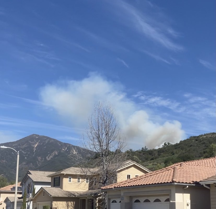 Helicopters dropping water picking it up from the Dove Canyon reservoir. Heard it was a prescription fire. Did it get out of control