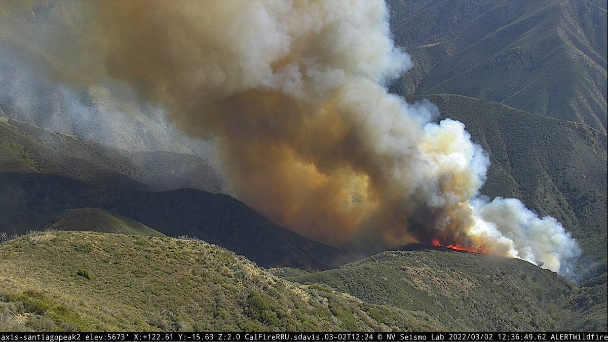 Well damn. South of Santiago Peak, up Trabuco Creek. Aircraft on scene