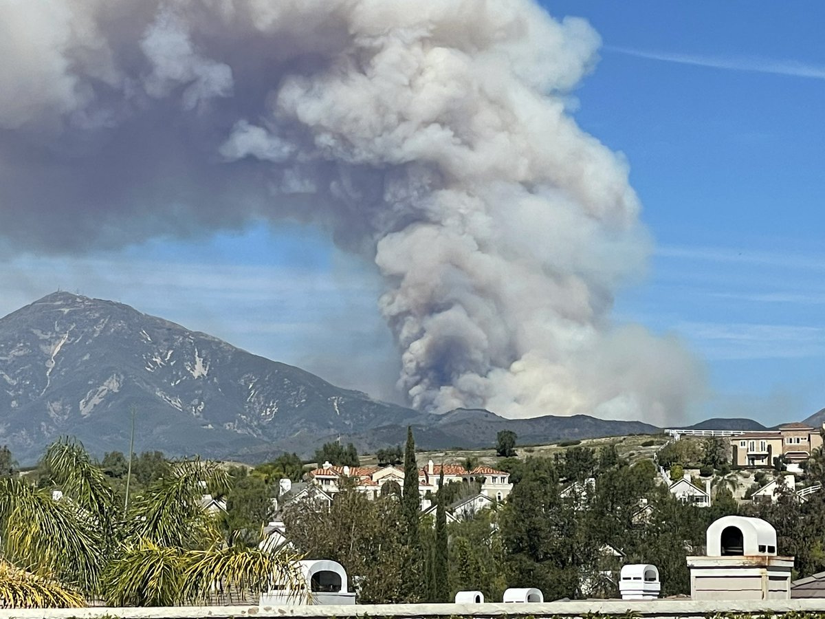 View fire from Coto De Caza California