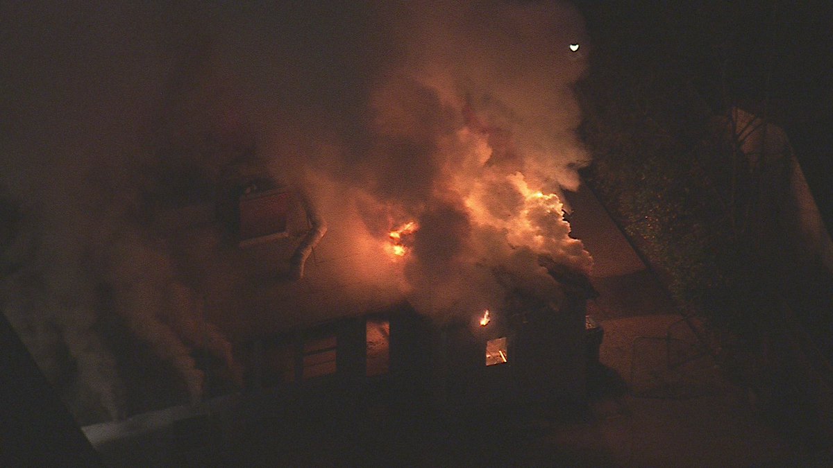 Valley Village Fire in a House.. 5200 block of Vantage house with fire in the back rooms got into the attic @LAFD arrived and knocked down the fire quickly. No injuries