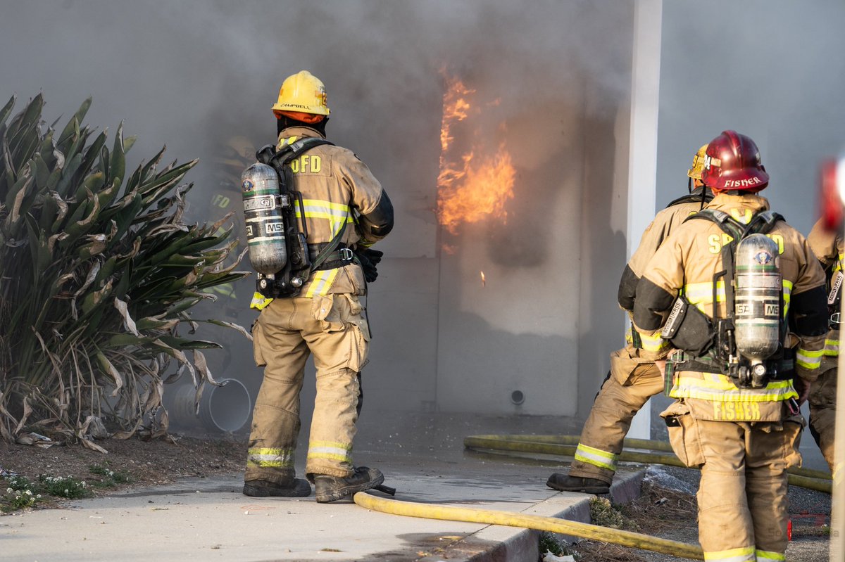 2nd alarm commercial fire off a university park way .   San Bernardino fire San Bernardino PD On scene