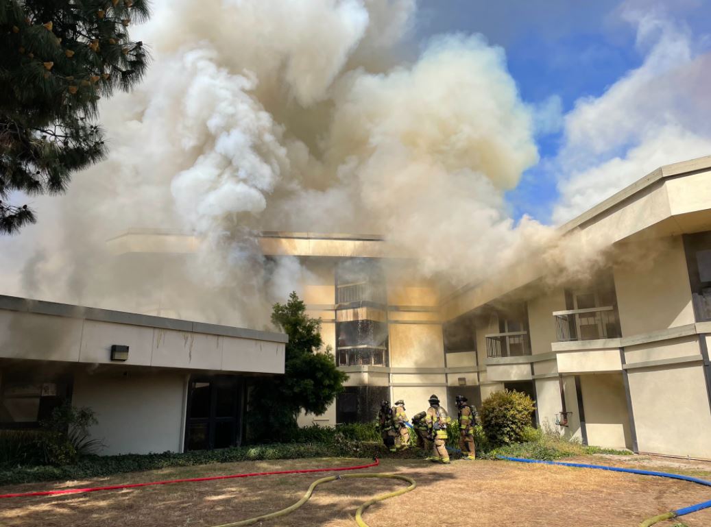 Firefighters responding to structure fire in Campbell