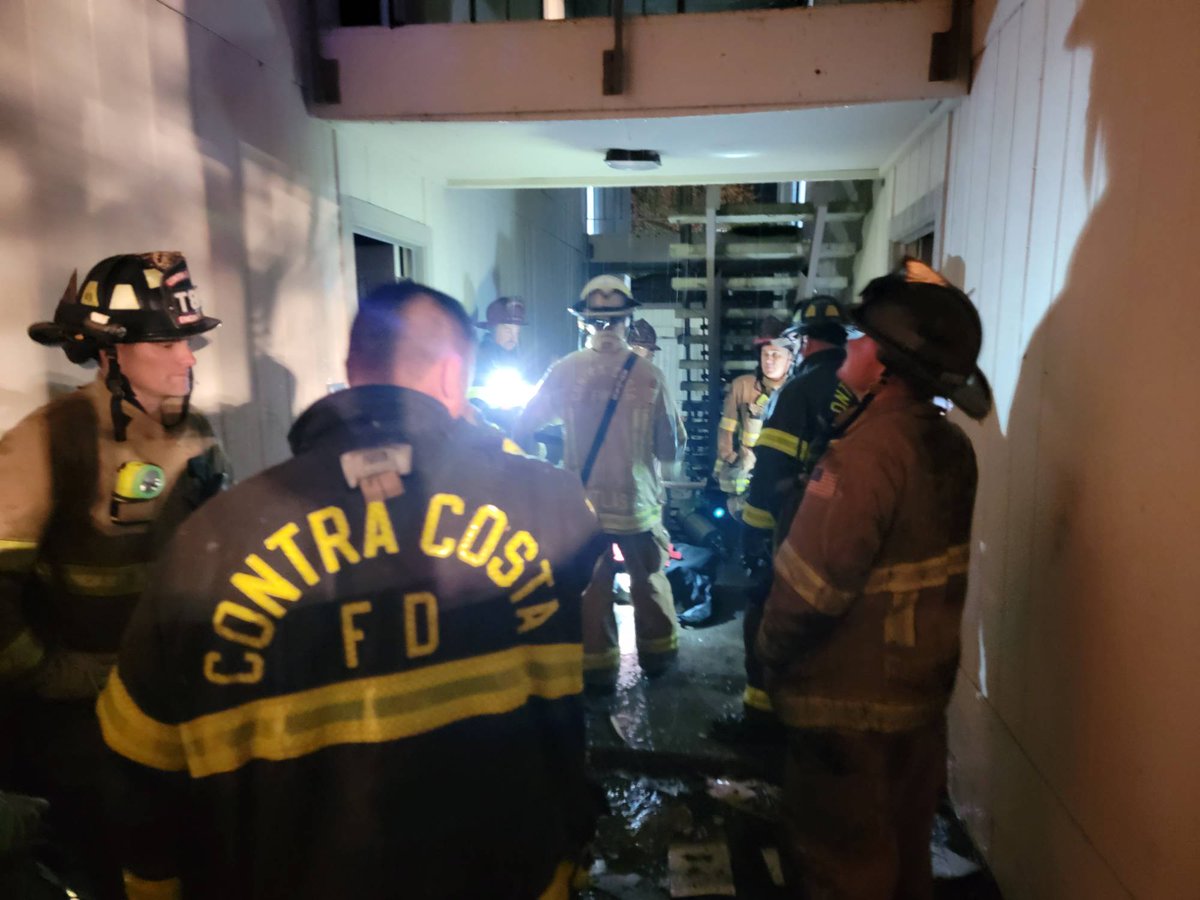 A quick & overwhelming 2-alarm response to tonight's apartment fire in Antioch limited damage to two fire buildings and  protected surrounding structures. No injuries were reported. Initial damage estimate approximately $1M. Red Cross is on scene. Investigation continues