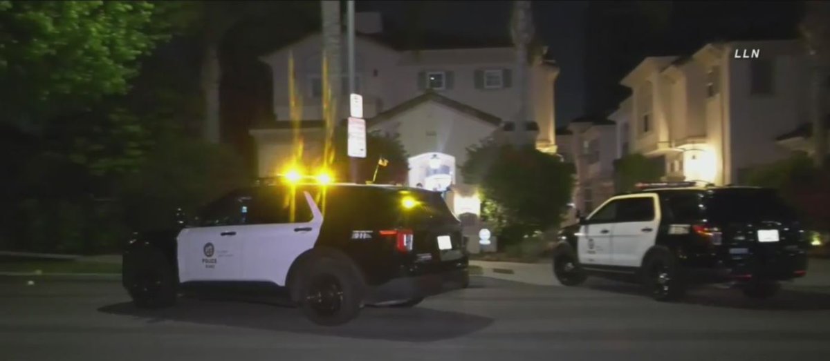 Authorities are searching for a group of armed men who broke into a home in the Sawtelle neighborhood of West L.A. late last night and robbed it