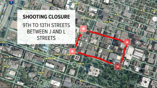 Here's a look at the area closed off for this mass shooting investigation