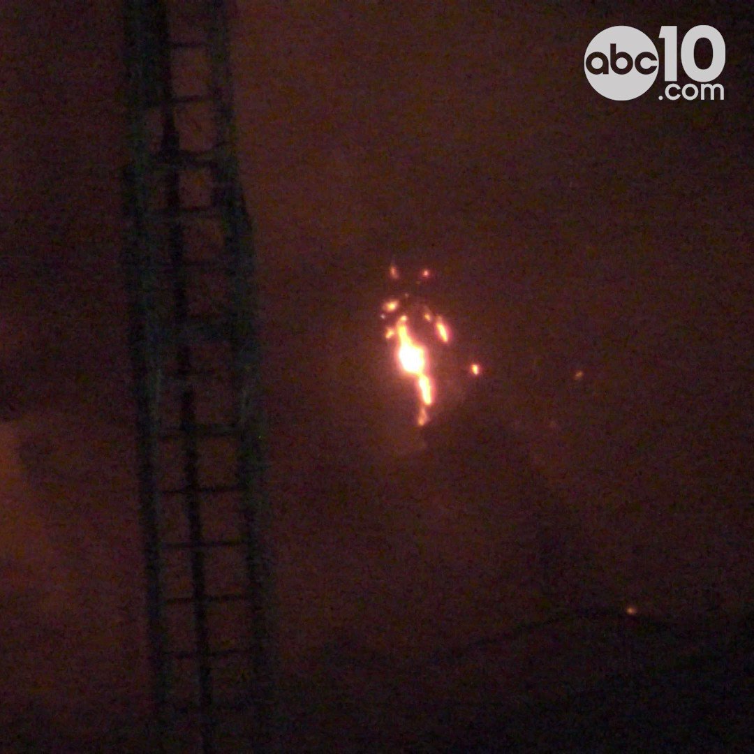 Large warehouse fire reported near downtown Sacramento. Here is a video from our tower camera