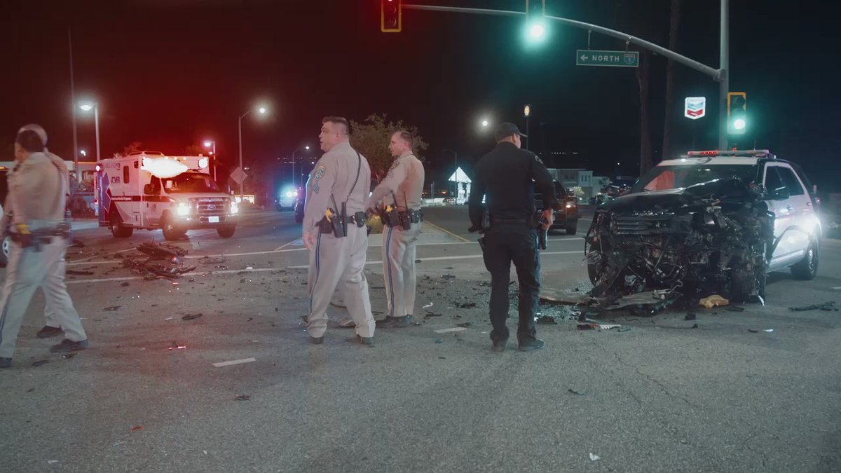 A patrol car slammed into a mini-van during a pursuit of grand theft suspects.  The incident began shortly after 3 a.m. when deputies located a mini-van connected to a catalytic converter theft traveling southbound on Interstate 5 approaching Lyons Avenue