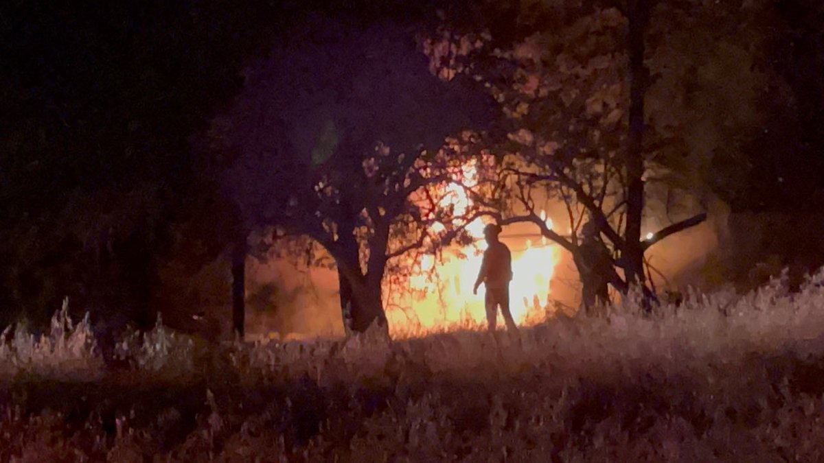 Butte County Firefighters are at scene of a fully involved wooden train trestle in South Chico near Estes Rd. Approximately 30 feet of trestle have been severely damaged halting train traffic for undermined amount of time. Fire is currently under investigation