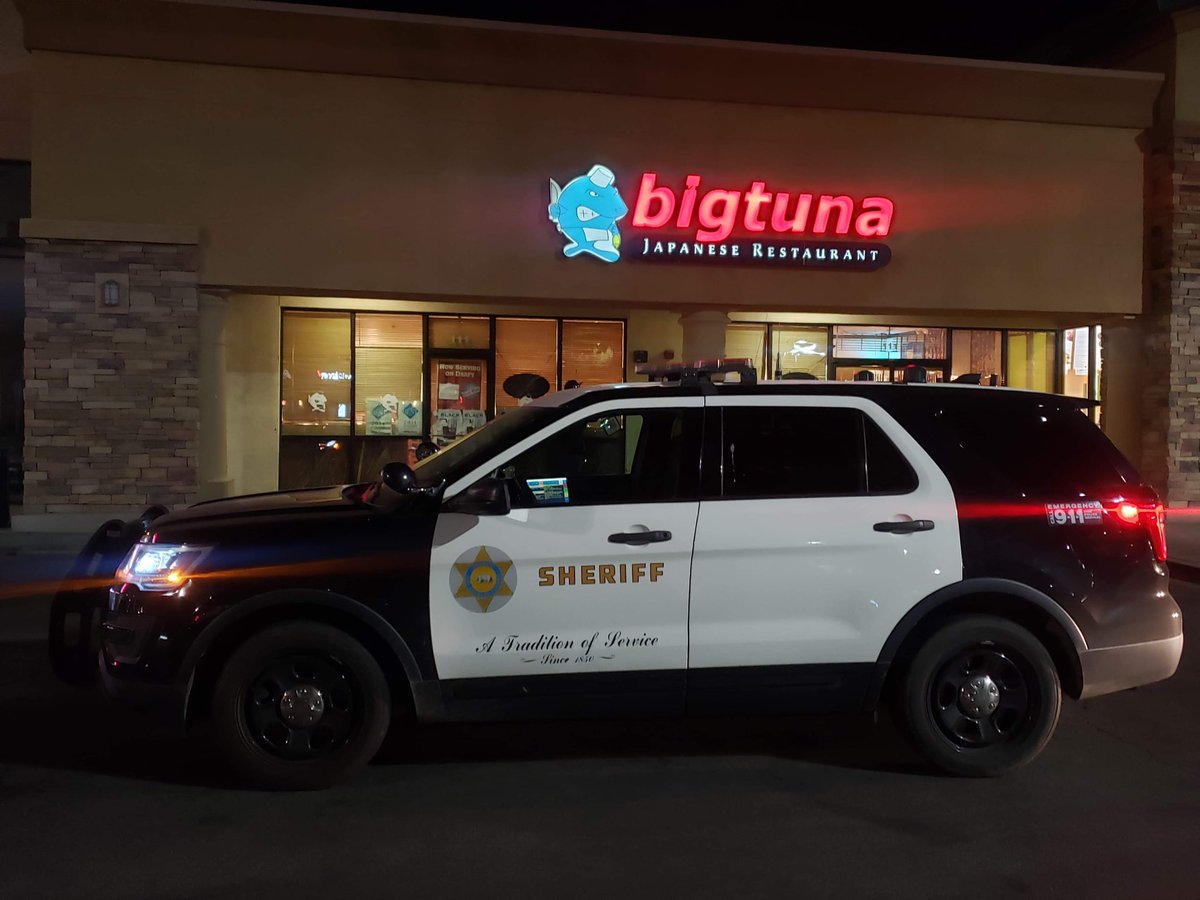 Lancaster,ca: 211(robbery) 10th st w and Ave K, at Big Tuna , 3 black male juveniles taking items from location. Suspects Being detained