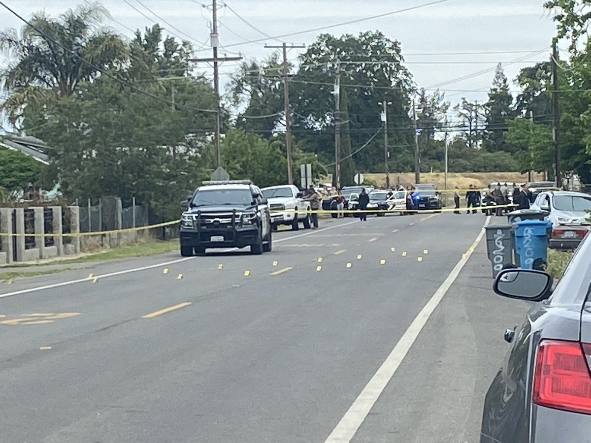 Deadly shooting in Linda. CHP says a CHP officer was making contact with  a driver at Dunning Ave. & Hammonton Smartsville Rd. The officer got caught in the door and was dragged. He shot the driver and the driver died on scene. 