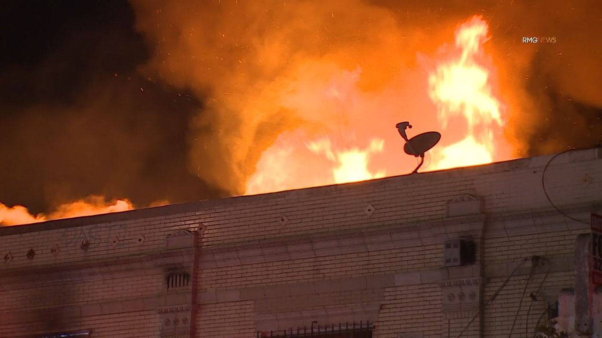 No reported injuries after an abandoned building catches fire in East LA Tuesday night