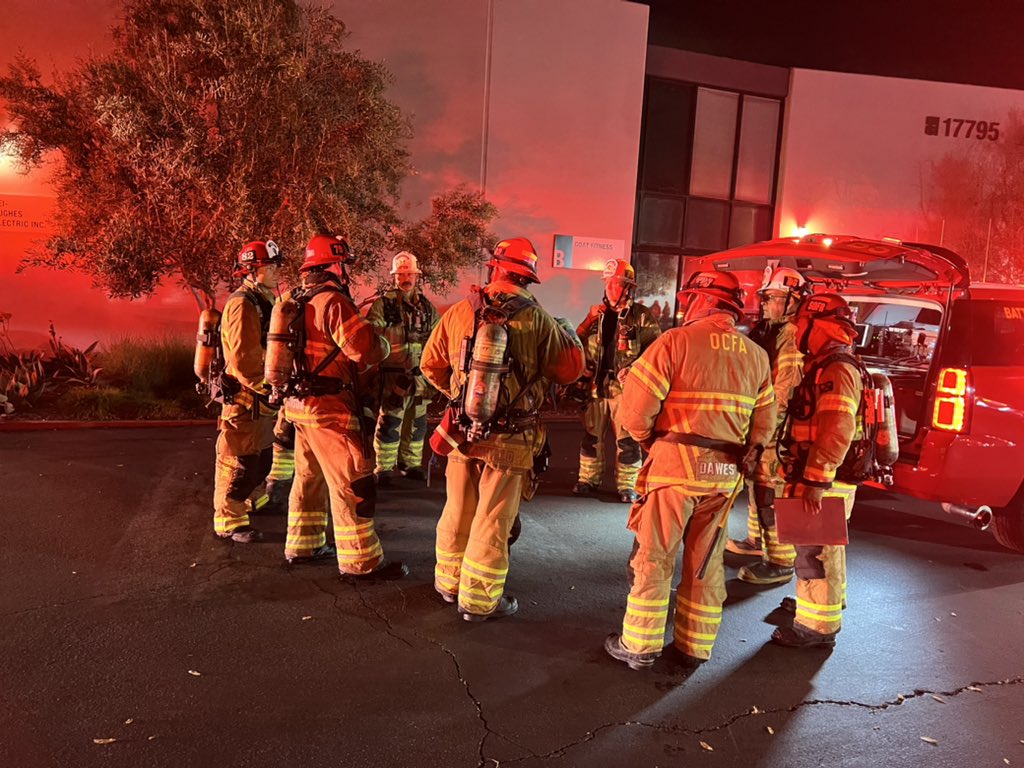 An aggressive well coordinated fire attack with simultaneous vertical ventilation on the roof contained the fire to the 2 suites of origin.  The call was in the 17,000 block of Sky Park in @City of Irvine at approximately 1:32 A.M.  No injuries & the cause is under investigation