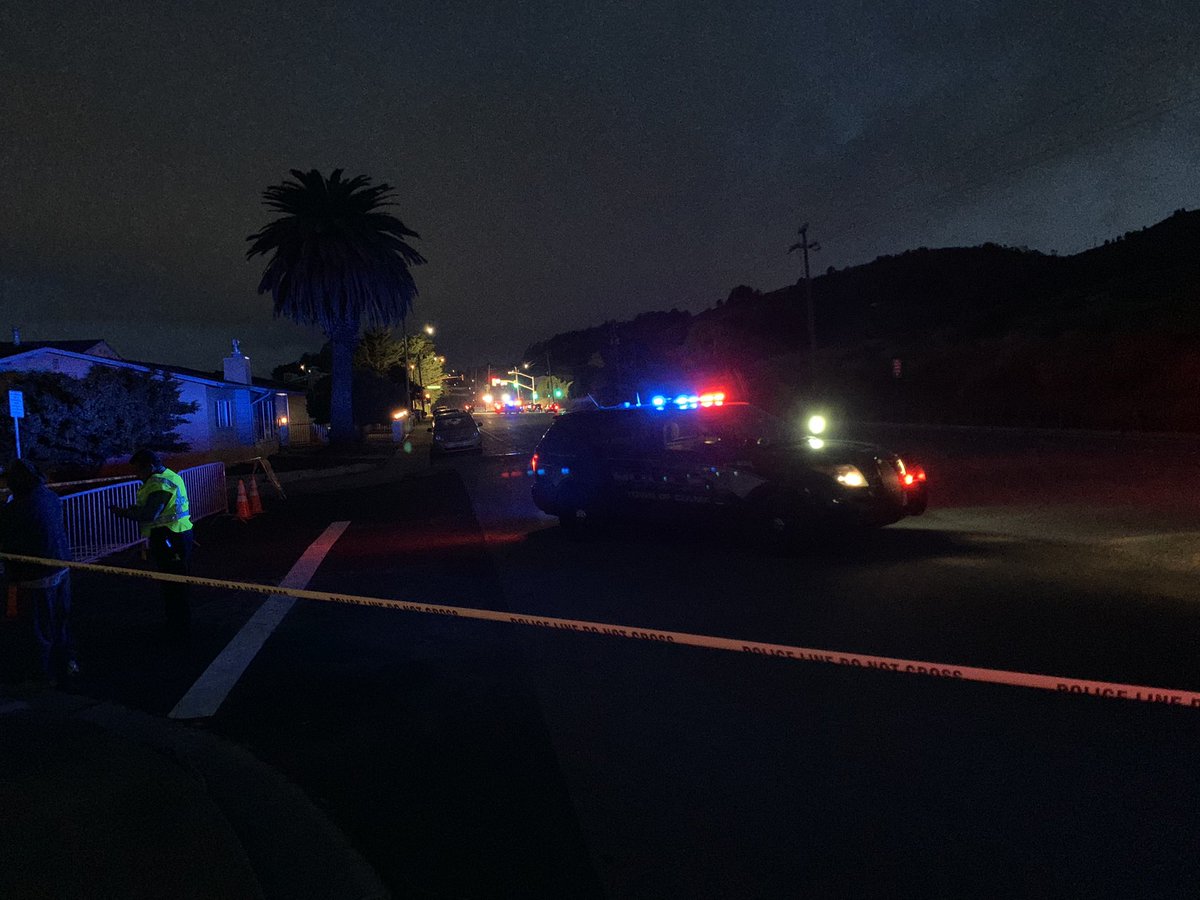 Colma police just left scene on hillside boulevard and Serramonte blvd.  traffic can now go through.  Shutdown between 330 am and 930 am bc of shooting.  Two people rushed to surgery.  Another at scene.  All three will survive.  Search continues for suspects