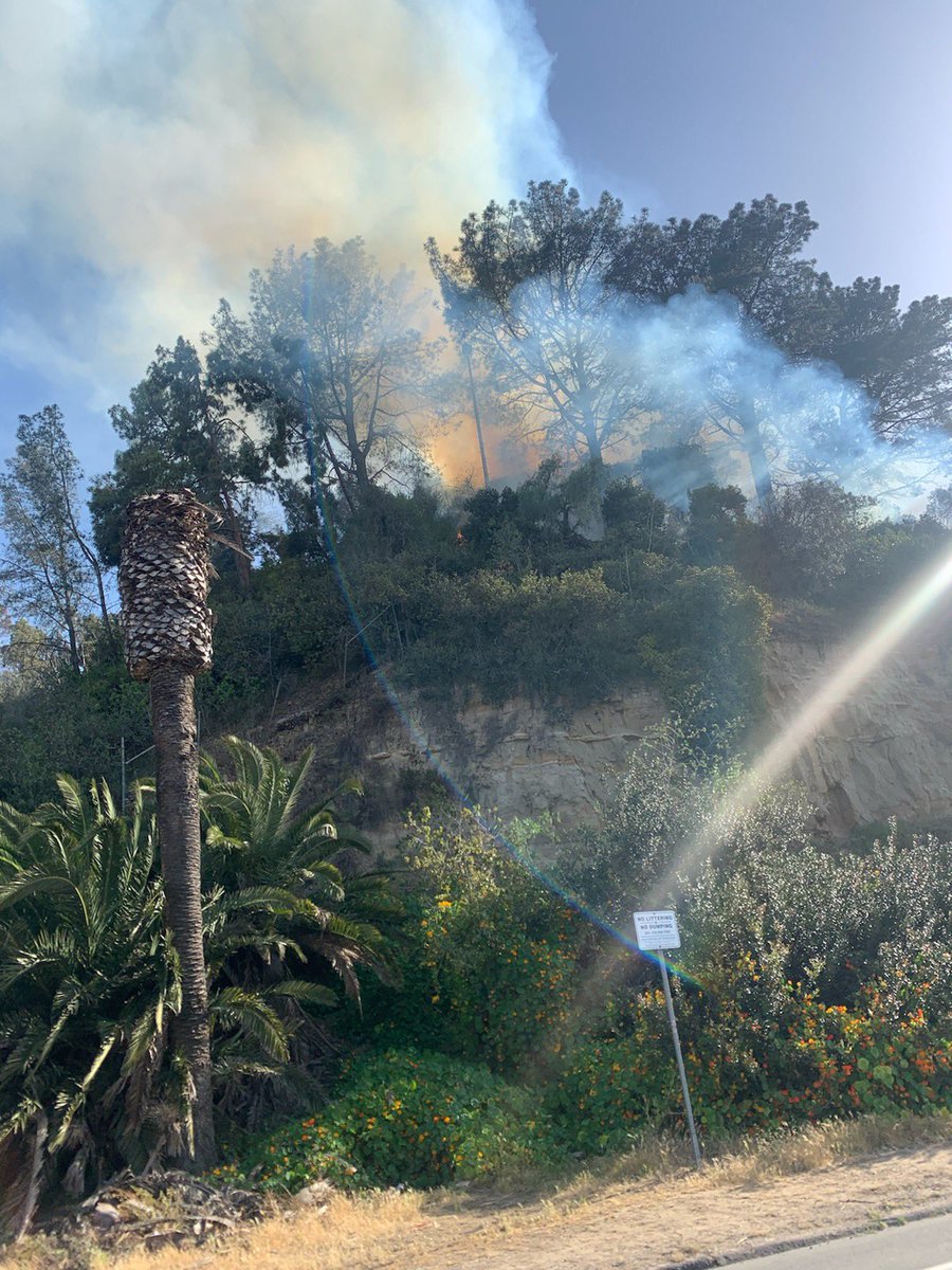 TaylorFire PresidioFire - Presidio Park - Copter 1 advises the fire is a 1/2 acre in heavy brush with a slow rate of spread. Still a direct threat to the presidio, engines are in place for structure defense