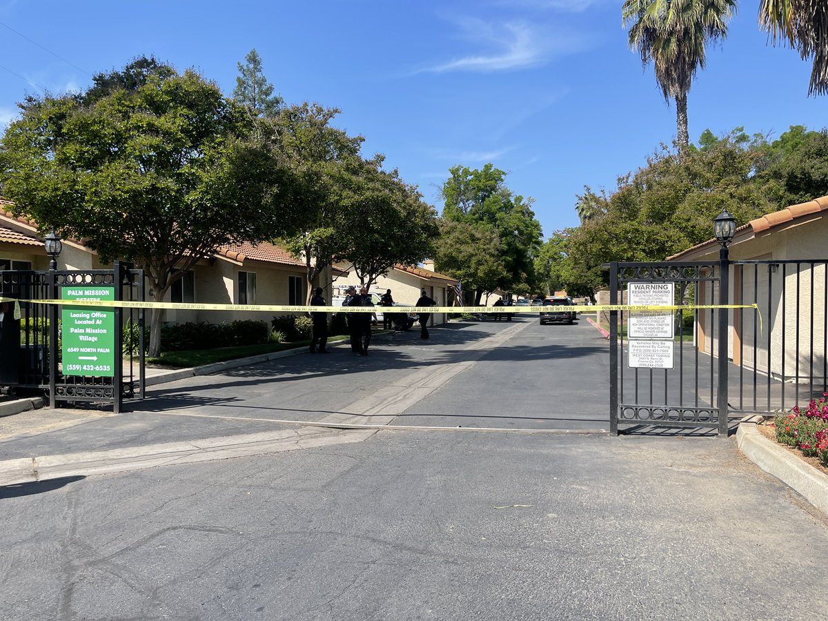 One person is dead following a shooting at an apetment complex on Palm Ave. near Sierra