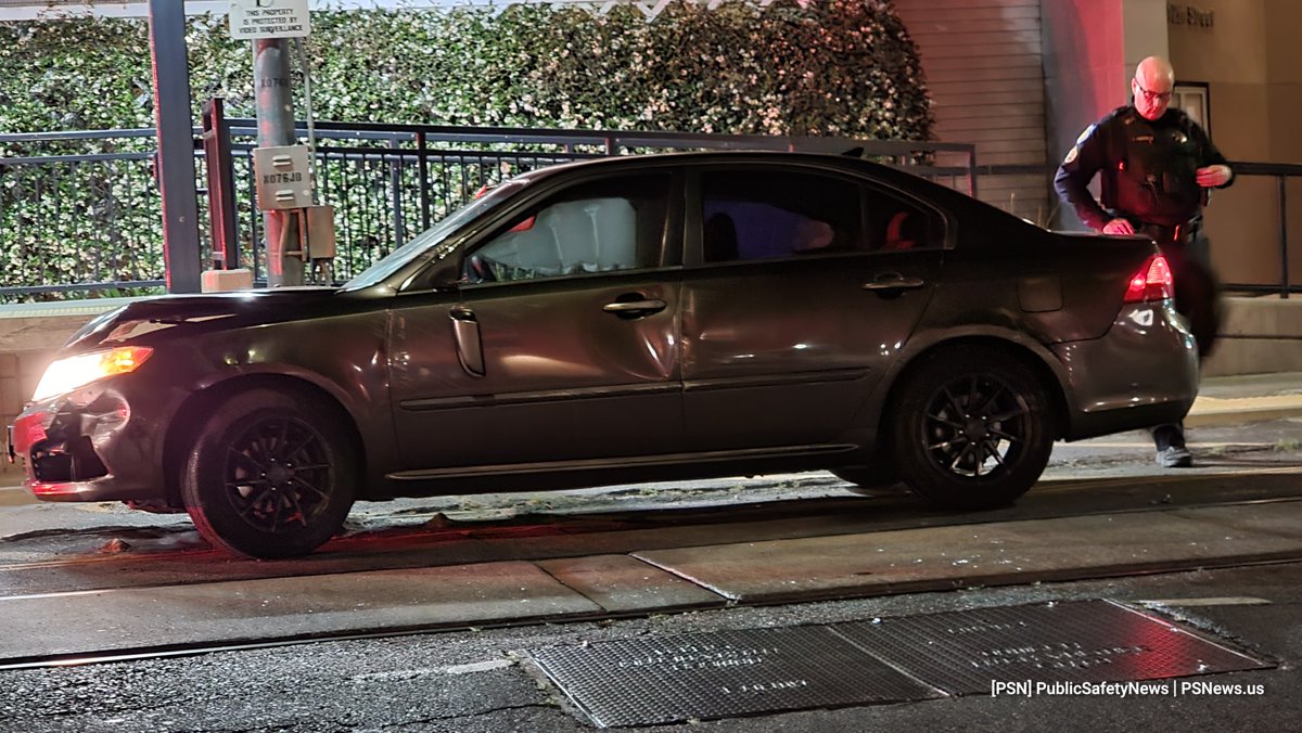 SacPD is investigating a rollover accident on 12th at H Streets. According to witnesses, the southbound gray vehicle ran a red in the path of the white eastbound vehicle. The gray vehicle tumbled landing back on its tires. No injuries. Light Rail track obstructed