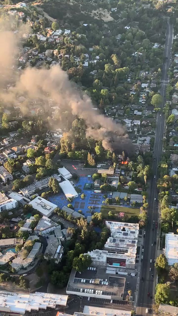 House fire on Laurel Canyon South of Ventura Blvd in StudioCity