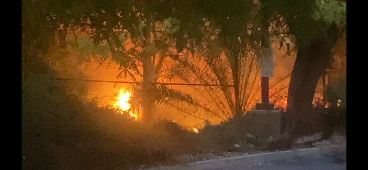 Freeway vegetation fire - stopped quickly by Santa Barbara City fire crews.  Off the side of the SB Hwy 101 ramp at Milpas,  near the Post Office.  