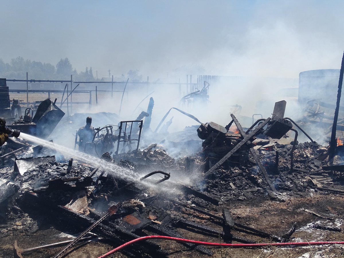 Outbuildings which were destroyed in Orland due to the EFire. The house was saved