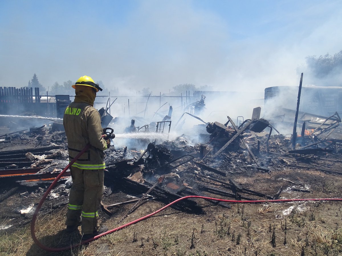 Outbuildings which were destroyed in Orland due to the EFire. The house was saved