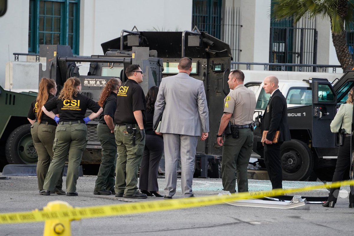 Shooting on 5 st and D st in San Bernardino .   One person deceased on scene.   Colton PD , Fontana PD , San Bernardino PD , San Bernardino sheriff , SWAT on scene.  The investigations is on going