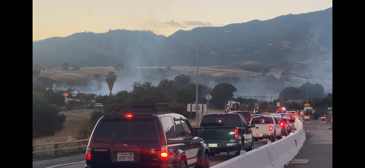 Santa Barbara  County FIREHAWK 964 released after aggressive attack on the Bridge fire - Hwy  154 above Santa Barbara in light grass and light to moderate wind.  No structures lost.  Cause under investigation.  This was near the Bridge to Nowhere