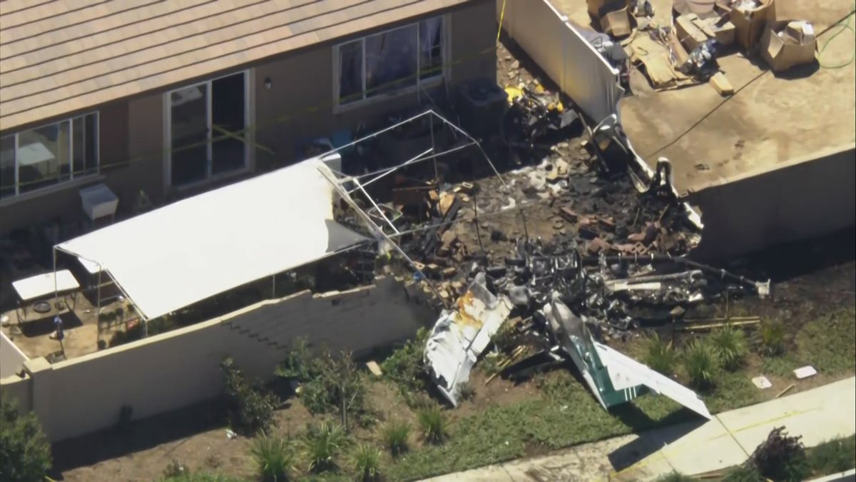 A small plane crashed into a Hemet neighborhood.  