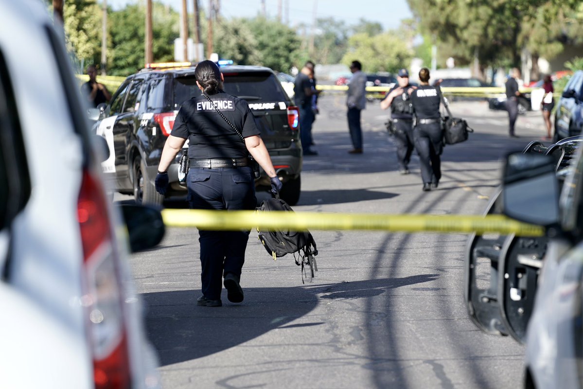 Stockton Police investigate a shooting near the 500 block of East Fulton Street.  