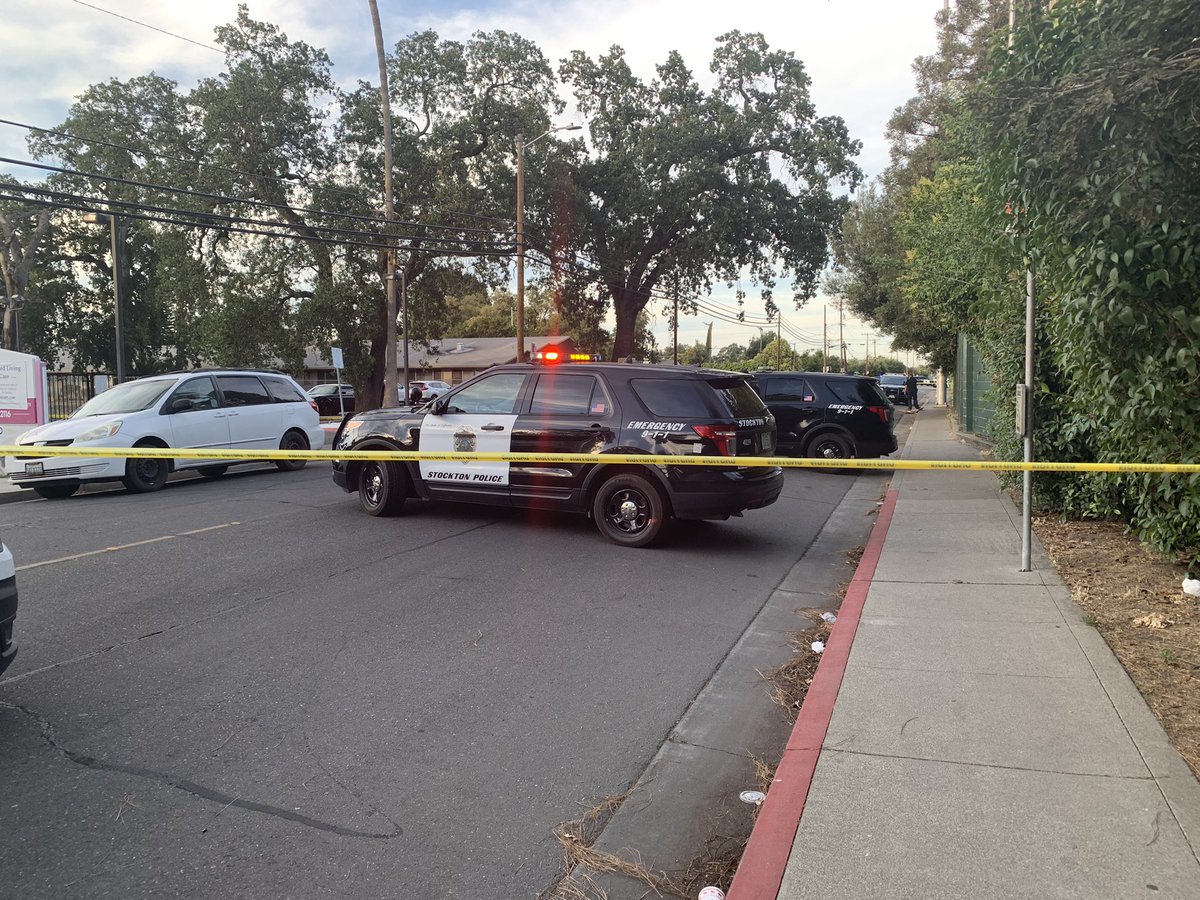 Officers are investigating a homicide behind Oak Park in the 400 blk of E. Fulton St. Two males were found shot inside a car. One was transported to a hospital in stable condition and one unfortunately died at the scene.