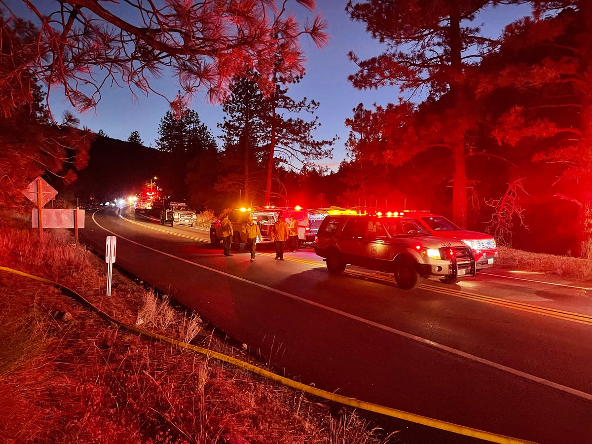 Vegetation fire, Sheep Creek x Highway 2.  -Approx 35 acres, 0% contained.  -Unified Command with @Angeles_NF & @CALFIREBDU  -No mandatory evacuations in place. Contingency plans &amp; crews in place.  -Highway 2 shut-down from 138 to Sheep creek area