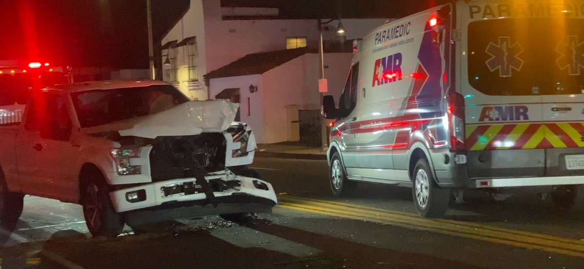 Traffic was rerouted Sunday night on a busy section of Milpas St. for this crash at the corner of Haley St. No serious injuries.  As responders cleared the scene they had a follow up call only a half a block away