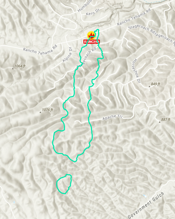 RanchoFire (Rancho Tehama Reserve, Tehama Co) - 273 acres per FIRIS mapping via FireMappers. T137 now assigned as well, plus T914 (VLAT) en-route from San Bernardino