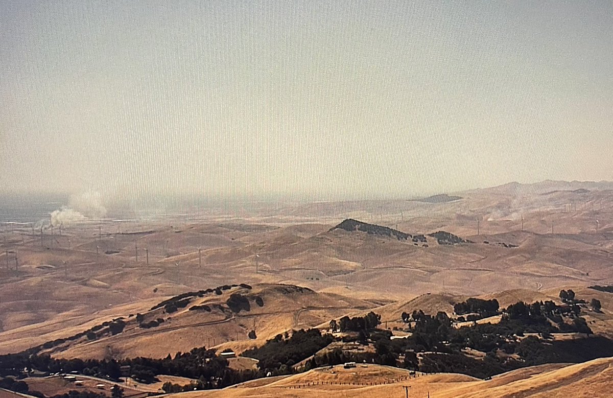 Firefighters are at scene of two vegetation fires off of EB Highway 580 in the Altamont Pass