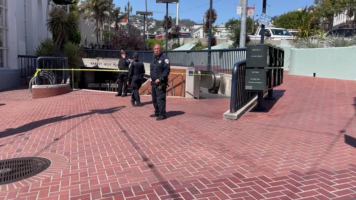 The SFPD incident commander on scene says there are two shooting victims. At least one of them is dead. Officers are looking for the shooter. They have images from the Muni system cameras