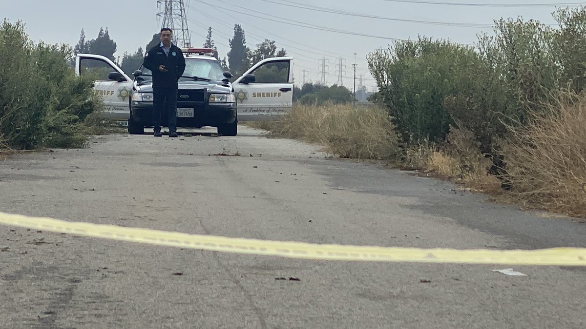 The coroner's office just arrived at the scene where a woman is believed to have been killed by a lightning strike in Pico Rivera