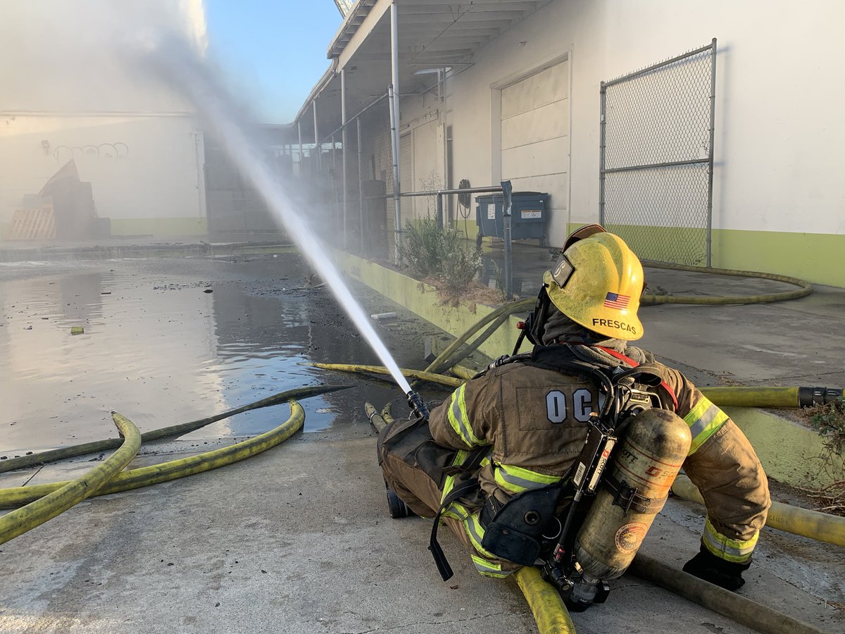 Santa Ana-At approximately 6:30 this evening OCFA responded to a commercial structure fire in Santa Ana. Crews arrived to 2700 block of S Main to find a well involved warehouse at a lumberyard. Crews initiated  fire attack and ordered a 2nd alarm,making good progress on the fire