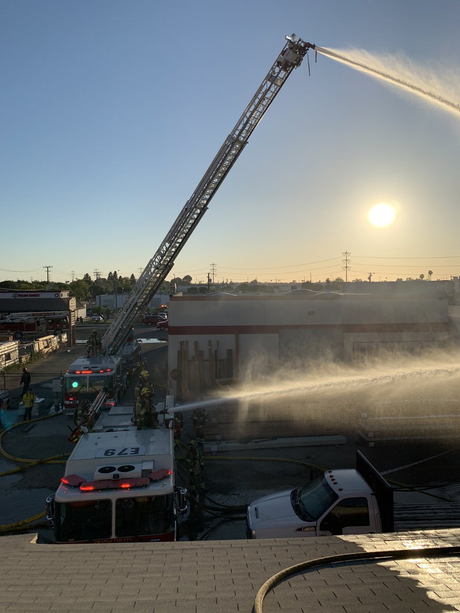 Santa Ana-At approximately 6:30 this evening OCFA responded to a commercial structure fire in Santa Ana. Crews arrived to 2700 block of S Main to find a well involved warehouse at a lumberyard. Crews initiated  fire attack and ordered a 2nd alarm,making good progress on the fire