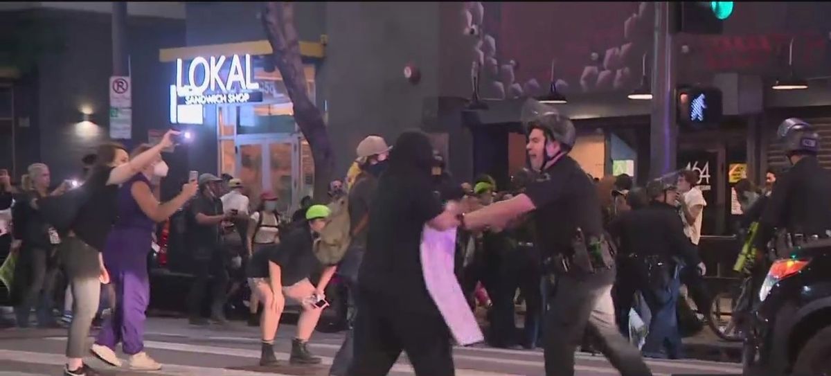 LAPD lifted its citywide tactical alert as crowds of protestors downtown dispersed. Dozens of arrests were made after the protest was declared an unlawful assembly