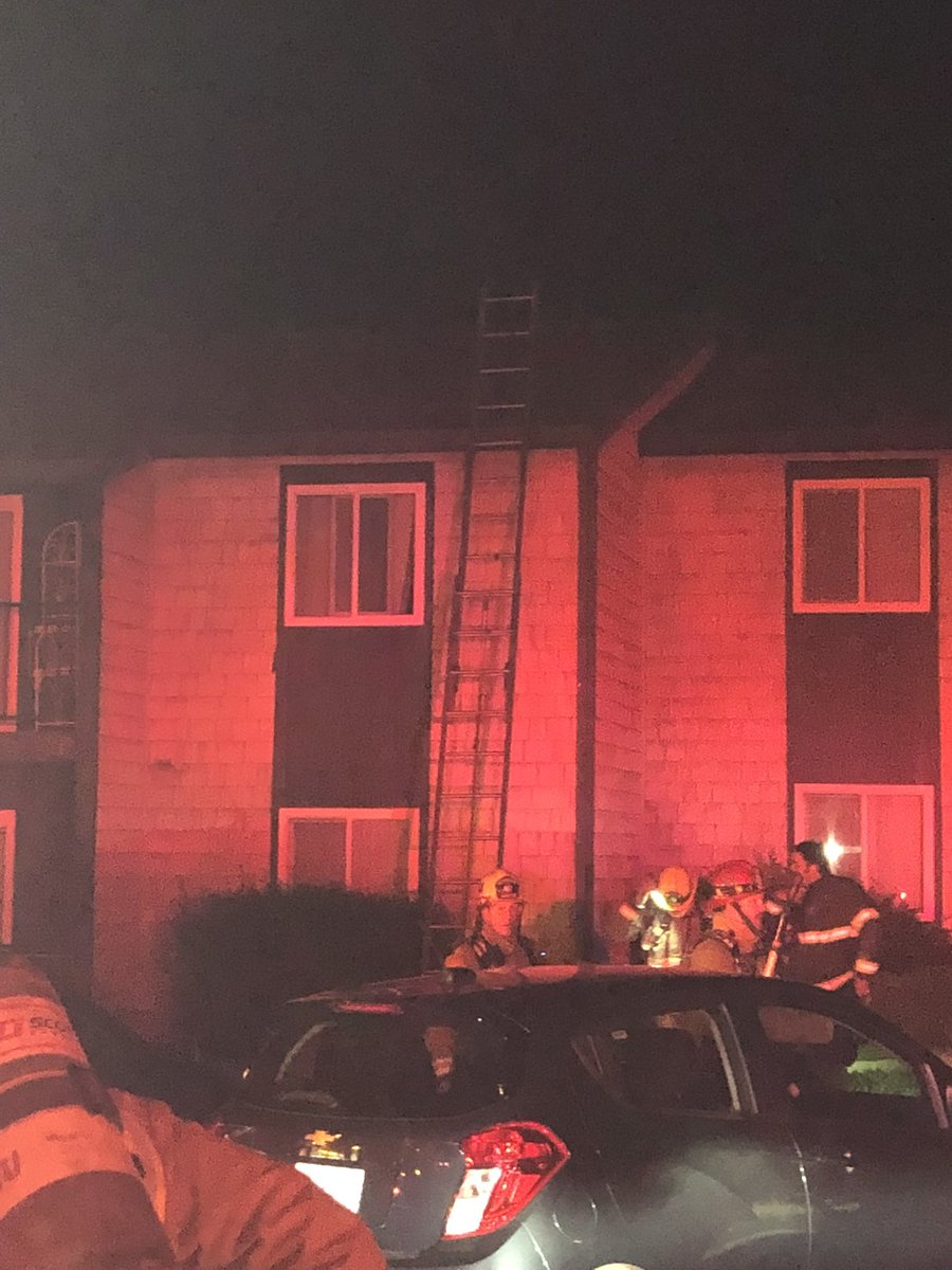 HighlandsIncident (update) Firefighters have knockdown on the fire and are checking for extension into the adjoining apartment units. The fire is burning in an 8 unit building. Firefighters will be committed for the next few hours performing salvage and overhaul operations