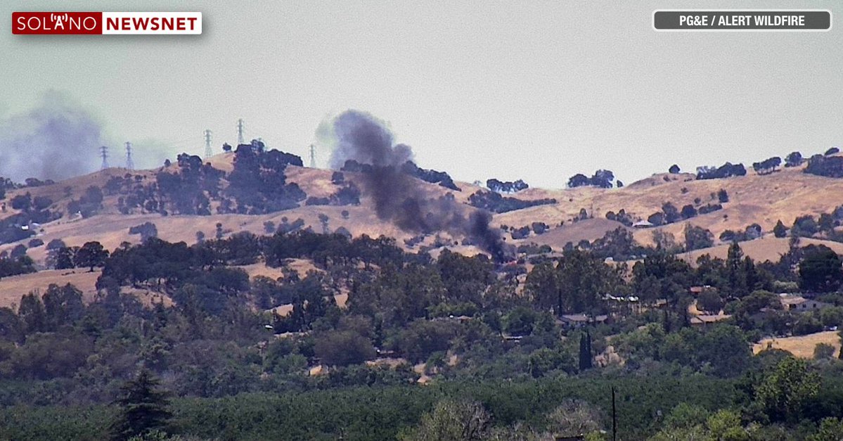 Reports of a two-alarm structure fire burning in rural Vacaville.