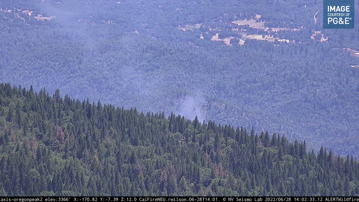 Near start, structure fire into the vegetation on Rices Crossing Road, between Bridgeport and North San Juan in Nevada County