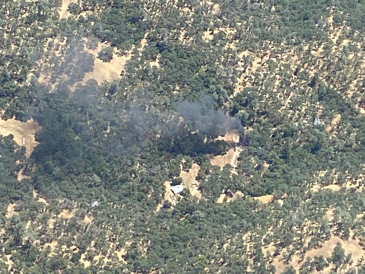 CAL FIRE Firefighters responding to the report of a vegetation fire. Black smoke seen on the cameras in the area of Rice's Crossing, near Bridgeport in North San Juan (Nevada County)