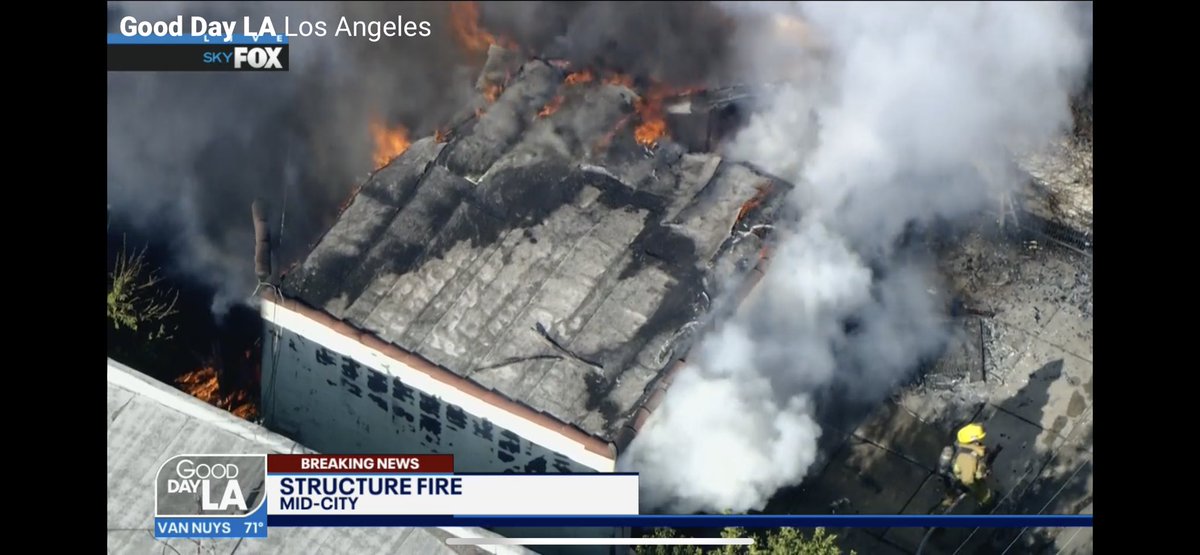 Structure fire on Melrose near Gardner. 