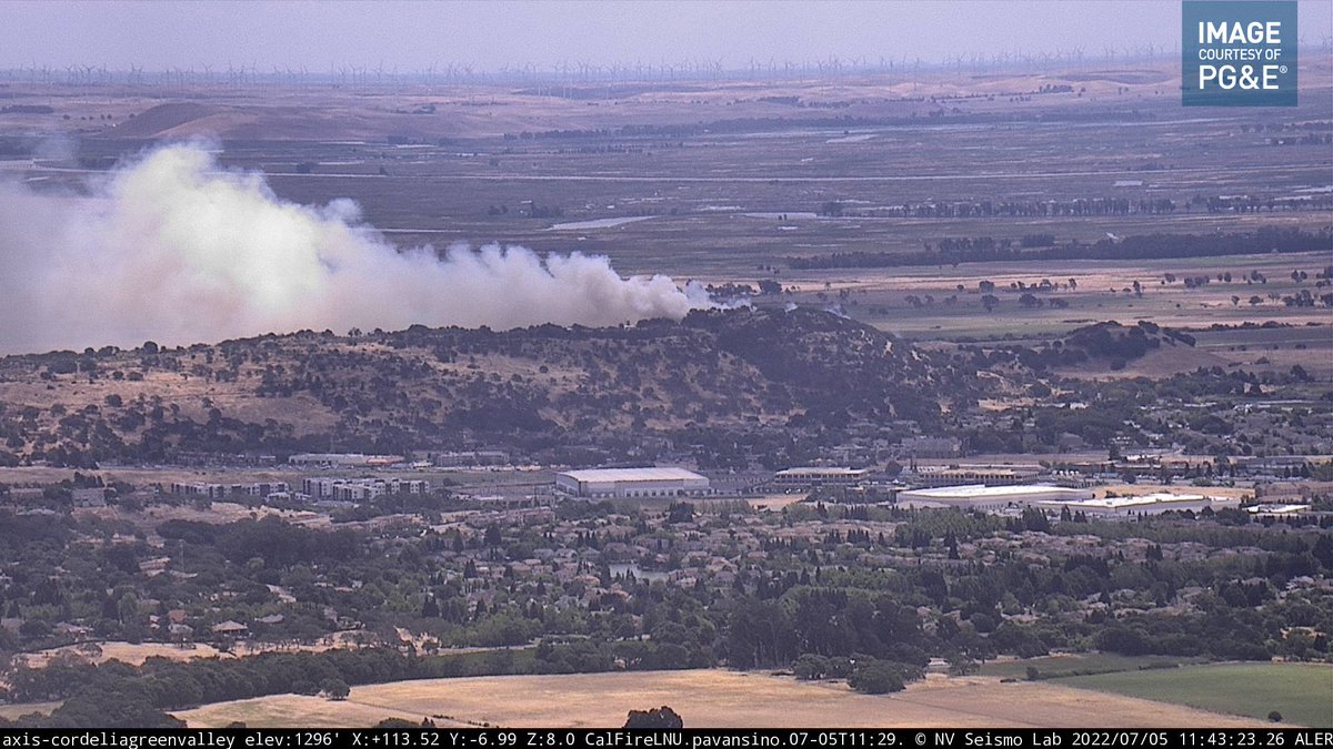 Firefighters are responding to a vegetation fire near Cordelia