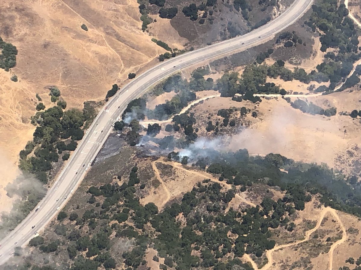 ParkFire Incident d. Forward progress Stopped. Estimated at 2-3 acres. Fixed wing aircraft/ dozers cancelled.  Copy. 964 to make one more water drop. SBC and USFS to remain on scene.  Cause under investigation