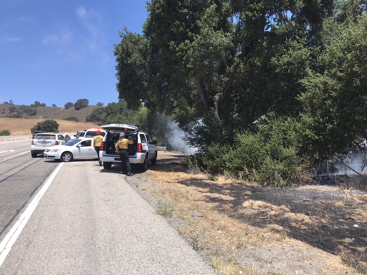 ParkFire Incident d. Forward progress Stopped. Estimated at 2-3 acres. Fixed wing aircraft/ dozers cancelled.  Copy. 964 to make one more water drop. SBC and USFS to remain on scene.  Cause under investigation